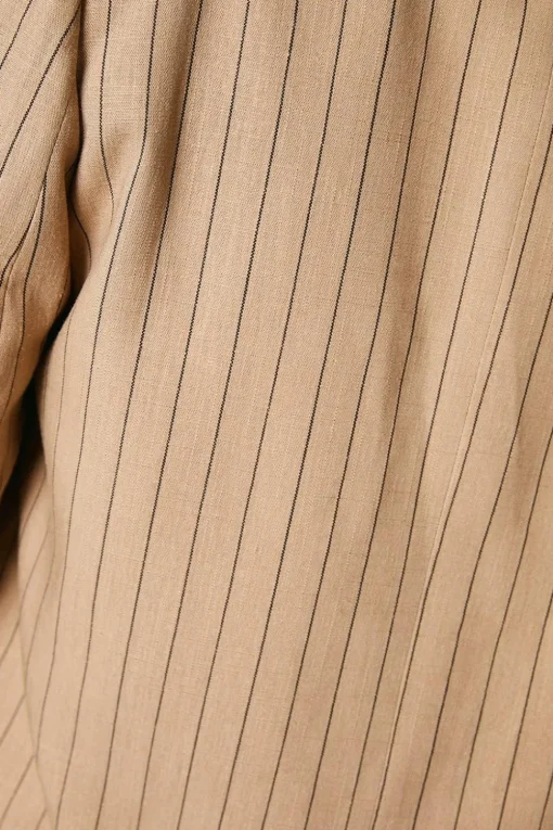 Ruched Sleeve Single Breasted Blazer