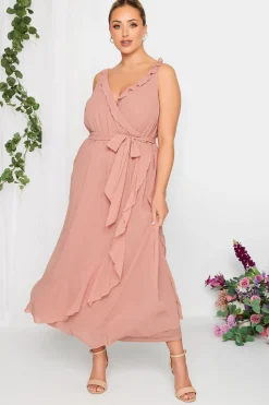 Ruffle Bridesmaid Wrap Dress