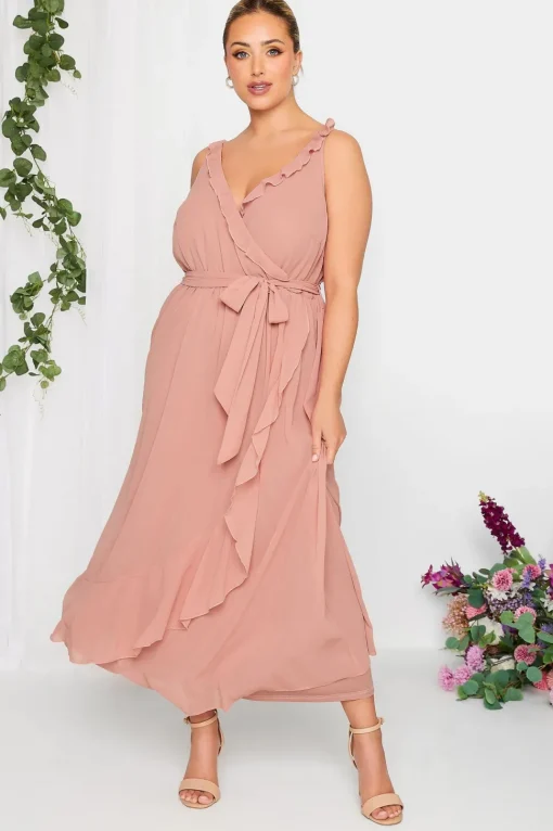 Ruffle Bridesmaid Wrap Dress