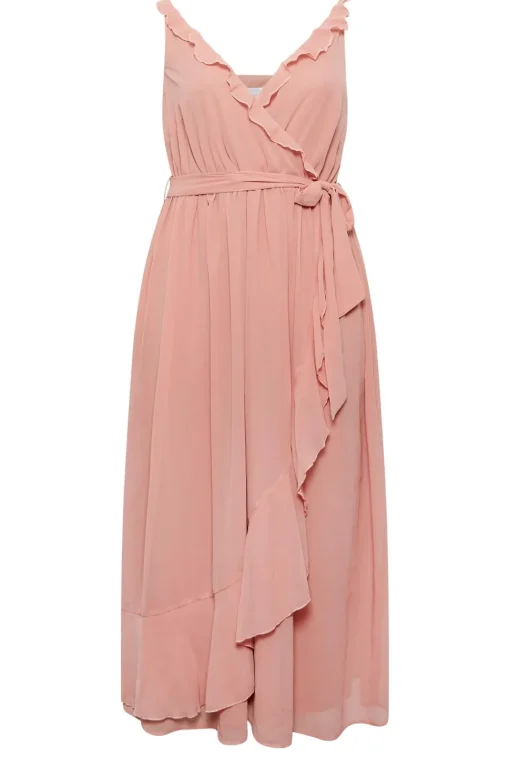 Ruffle Bridesmaid Wrap Dress