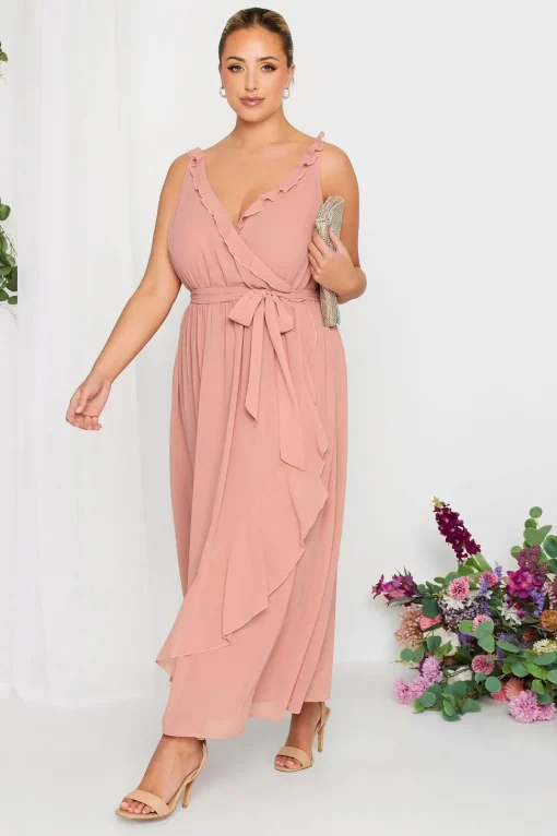 Ruffle Bridesmaid Wrap Dress