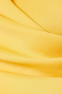 Ruffle Front Pleat Detail Bandeau Pencil Dress