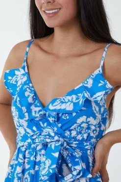 Ruffle Wrap Cami Dress