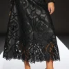 Runway 1.8.1.8 Faux Leather Laser Cut Trim Skirt