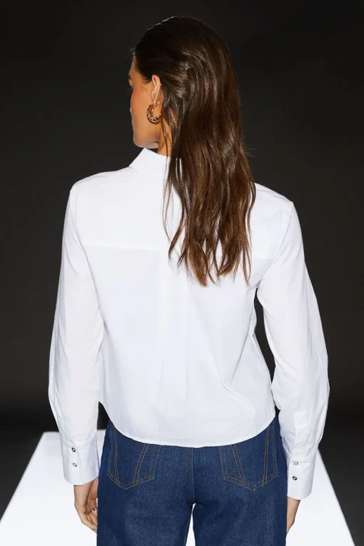 Runway 1.8.1.8 Poplin Cropped Boxy Utility Shirt