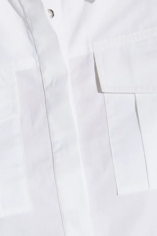 Runway 1.8.1.8 Poplin Cropped Boxy Utility Shirt