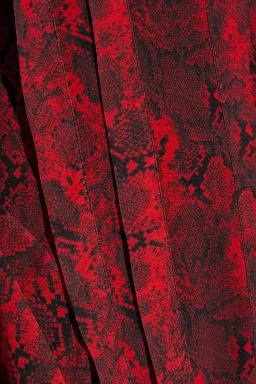 Runway 1.8.1.8 Snake Print Pleat Detail Mini Dress