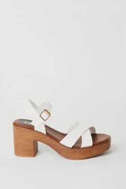Sansa Cross Strap Block Heeled Sandals