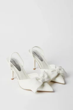 Saraya Bridal Bow Sling Back High Heeled Court Shoes