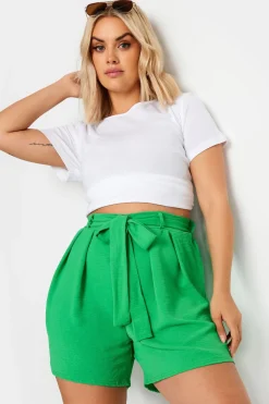 Satin Belted Shorts