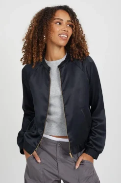 Satin Bomber Jacket