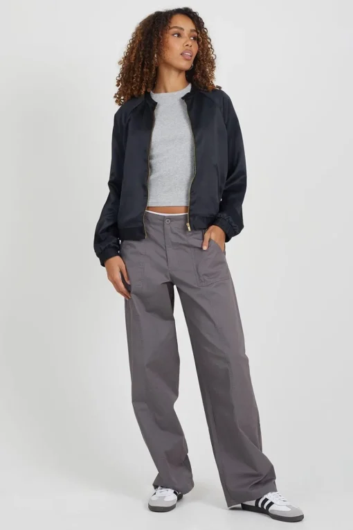 Satin Bomber Jacket