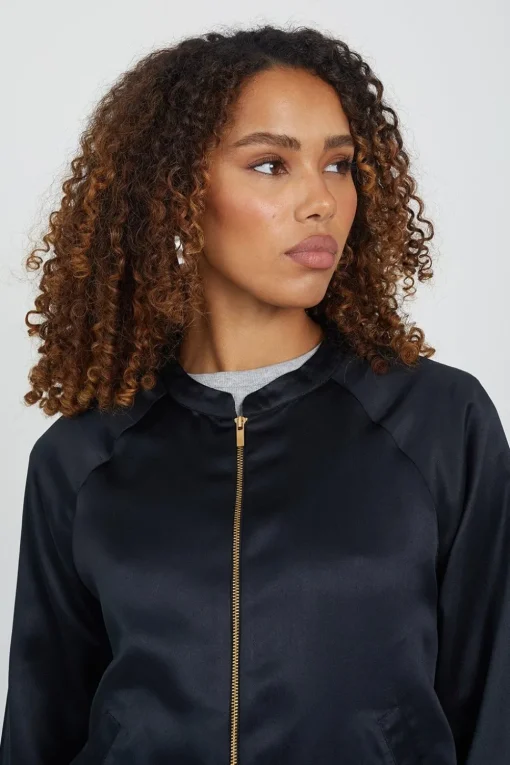 Satin Bomber Jacket