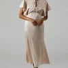 Satin Halter Bridesmaids Maxi Dress