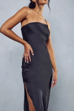 Satin One Shoulder Maxi Dress