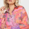 Scarf Print Boyfriend Shirt
