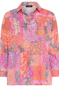 Scarf Print Boyfriend Shirt