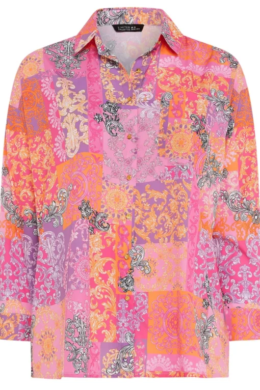 Scarf Print Boyfriend Shirt
