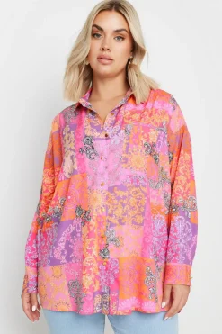Scarf Print Boyfriend Shirt