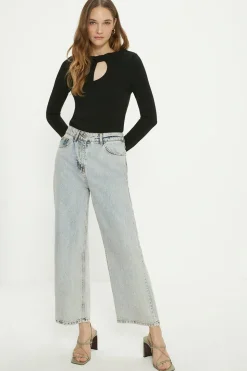 Scuba Crepe Bow Detail Top