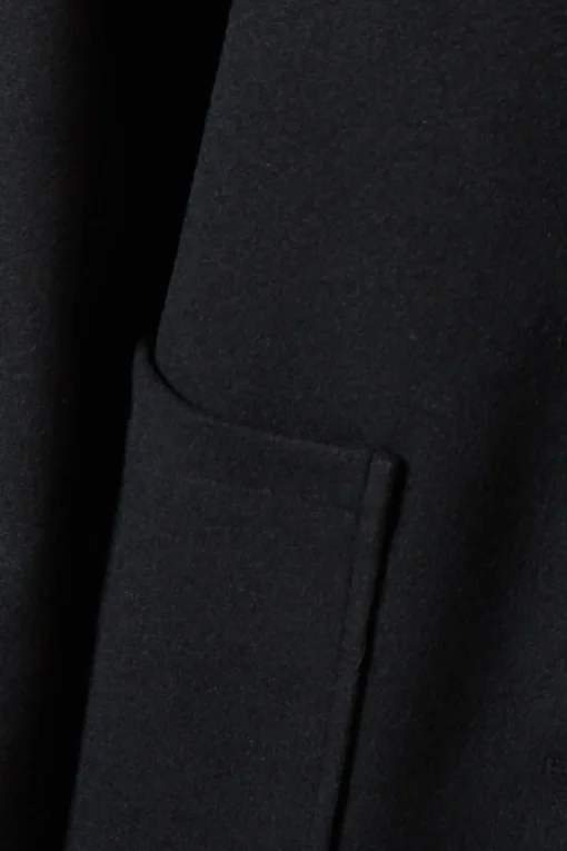 Self Covered Button Midi Dolly Coat