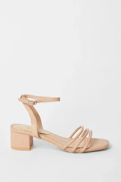 Selma Spaghetti Strap Medium Block Heeled Sandals