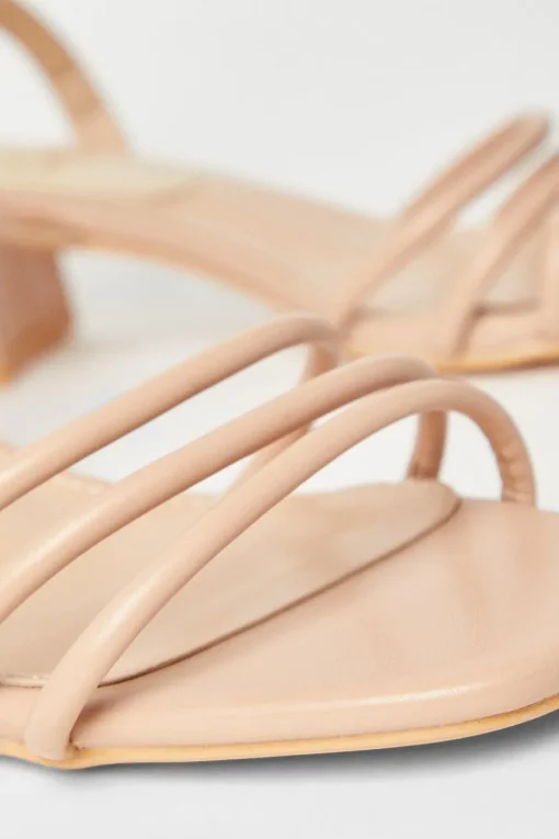 Selma Spaghetti Strap Medium Block Heeled Sandals