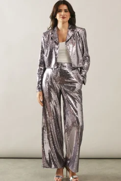 Sequin Crop Blazer