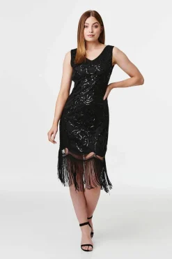 Sequin Embellished Slip Dress