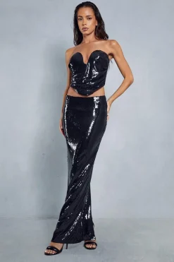 Sequin Maxi Skirt