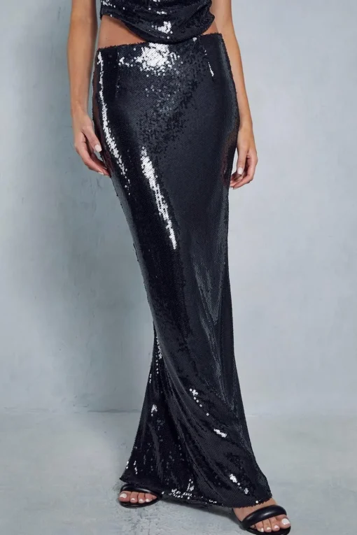 Sequin Maxi Skirt