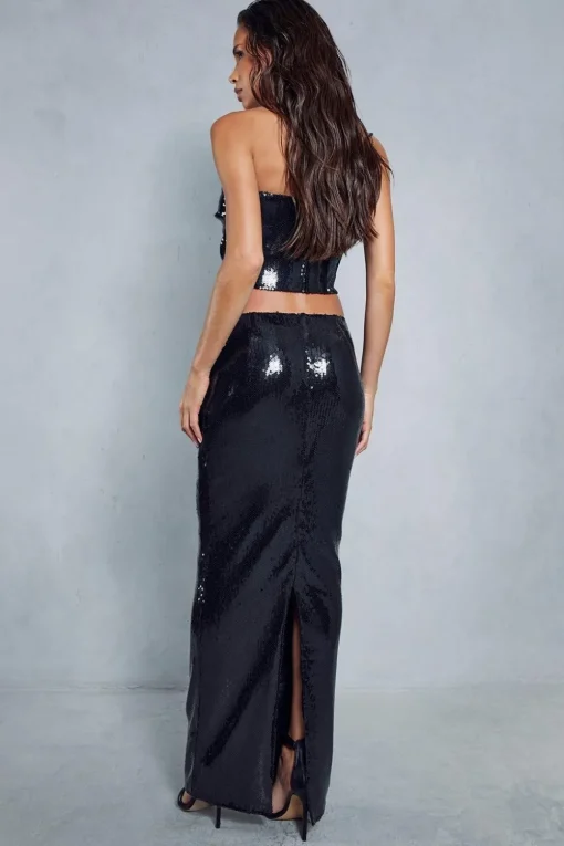 Sequin Maxi Skirt