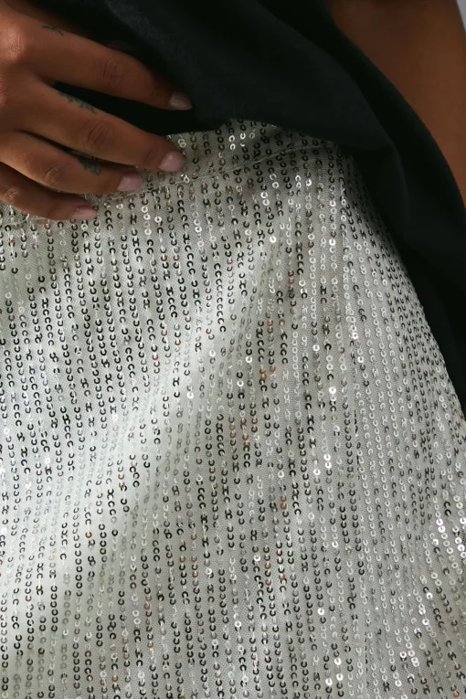 Sequin Wrap Over Skort