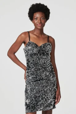 Sequinned Cami Slip Dress