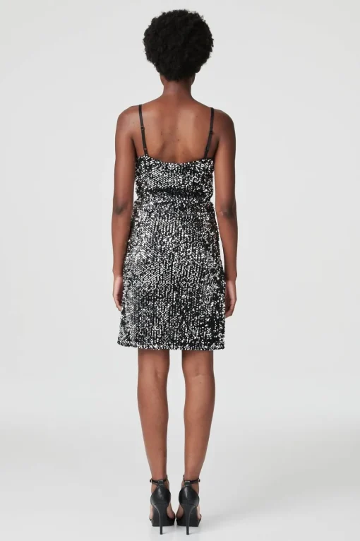 Sequinned Cami Slip Dress