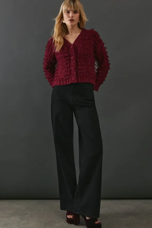 Shaggy Button Down Cardigan