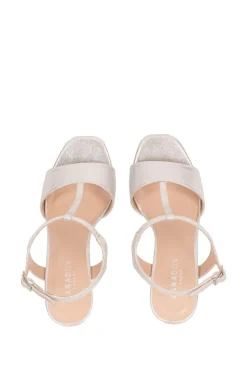 Shimmer 'Emmie' Wide Fit High Block Heel Sandals