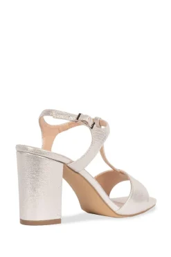 Shimmer 'Emmie' Wide Fit High Block Heel Sandals