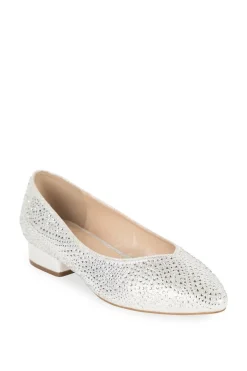 Shimmer 'Finley' Wide Fit Low Block Heel Court Shoes
