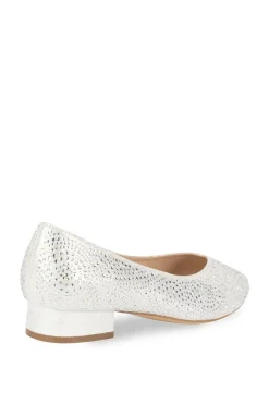 Shimmer 'Finley' Wide Fit Low Block Heel Court Shoes
