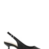 Shimmer 'Fiora' Wide Fit Mid Kitten Heel Slingback Shoe
