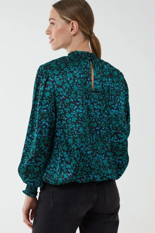 Shirred Balloon Elasticated Hem Top