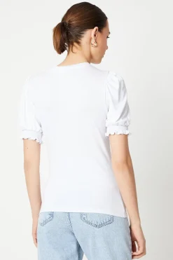 Shirred Cuff Top