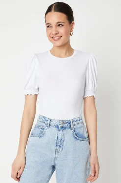 Shirred Cuff Top