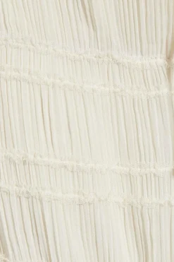 Shirred Frill Hem Midaxi Skirt