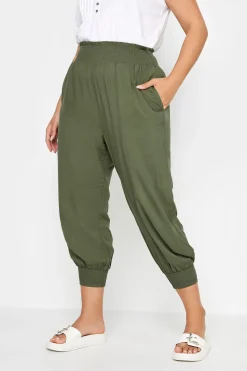 Shirred Harem Trousers