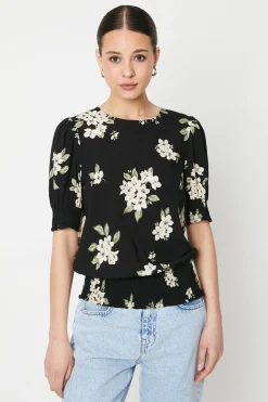 Shirred Hem Blouse