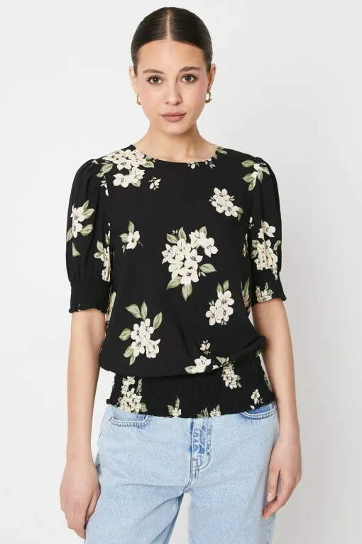 Shirred Hem Blouse