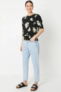 Shirred Hem Blouse