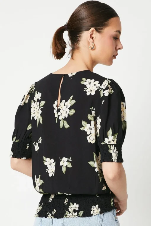 Shirred Hem Blouse